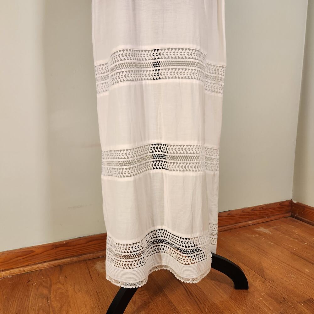 BANANA REPUBLIC NWT White Auriene Lace Maxi Dress, Size Medium - Picture 9 of 15